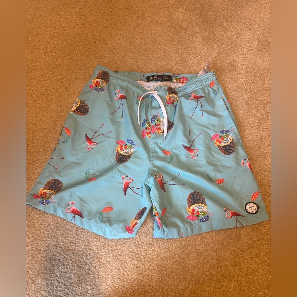 Colorful Flamingo Print Swim Shorts​